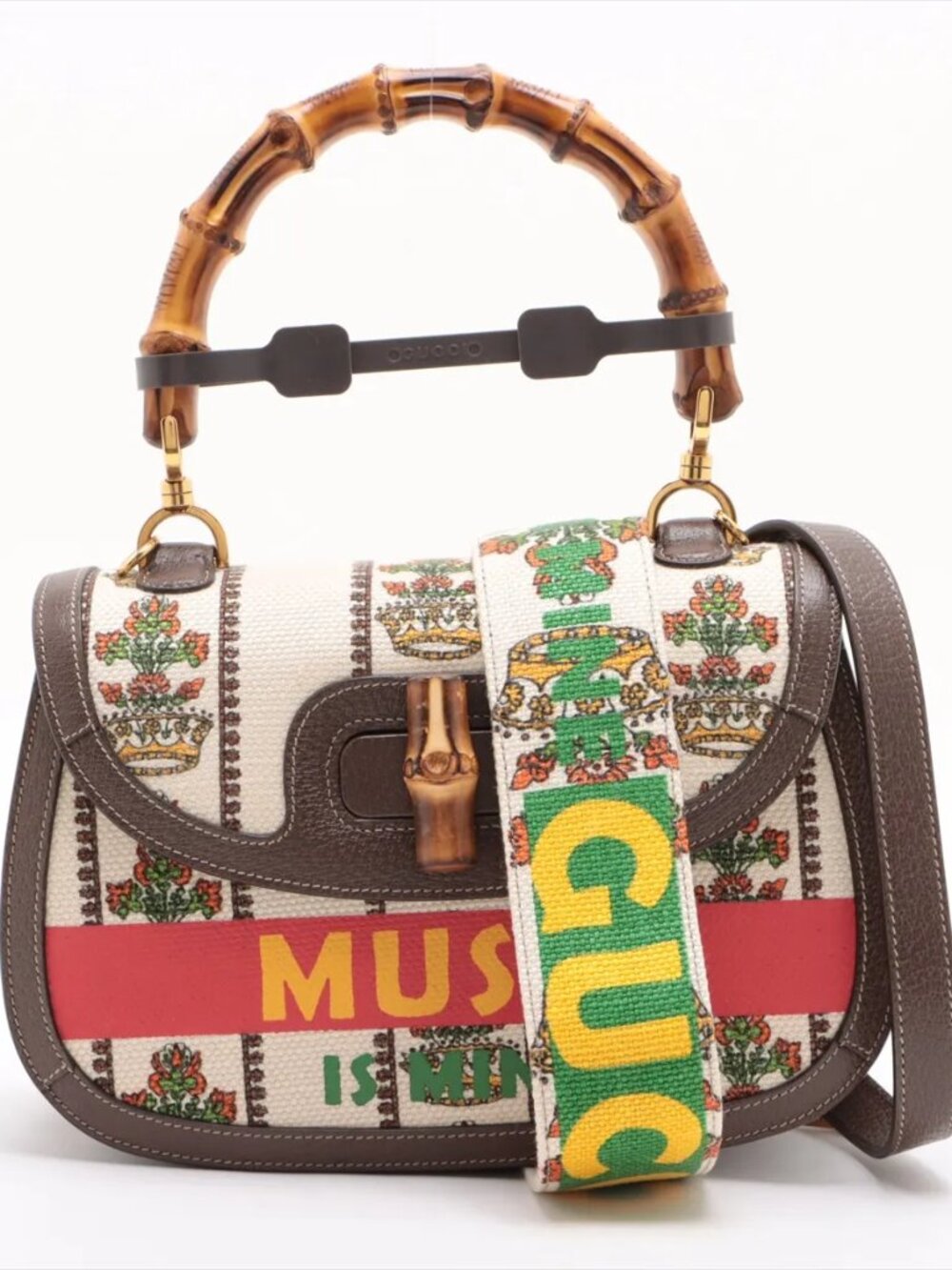 GUCCI BAMBOO RARE 2 WAY BAG A136